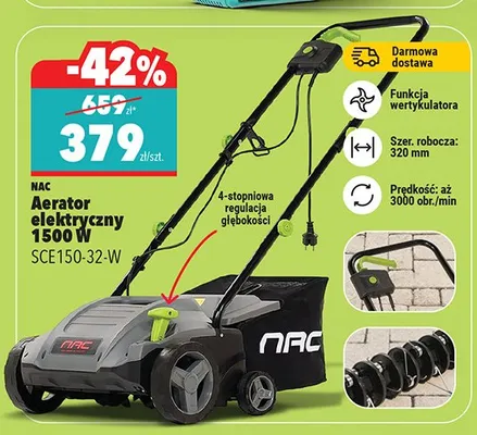 Aerator elektryczny 1500 W SCE150-32-W promocja w Biedronka