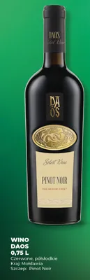 Wino DAOS Pinot Noir czerwone półsłodkie 0,75 L promocja w Duży Ben