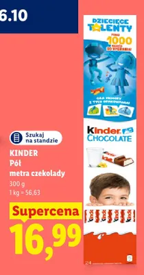 Czekolada Kinder Pół metra czekolady promocja w Lidl