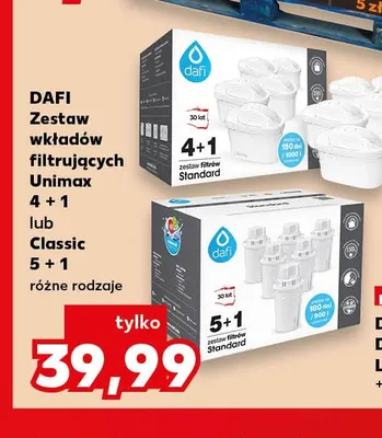 Zestaw wkładów filtrujących Unimax 4+1 Dafi promocja w Kaufland