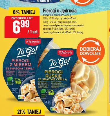 Pierogi ruskie ze smażoną cebulą U Jędrusia To Go! promocja w POLOmarket
