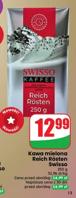 Kawa mielona Reich Rösten Swisso promocja w Dino