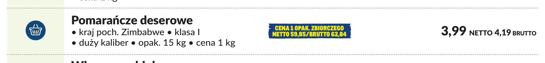 Pomarańcze deserowe promocja w Makro
