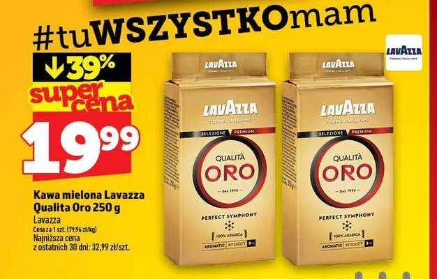 Kawa mielona Lavazza Qualita Oro promocja w TOPAZ