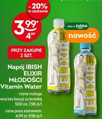 Napój IBISH ELIXIR MŁODOŚCI Vitamin Water Zero Ananas Karambola promocja w Żabka
