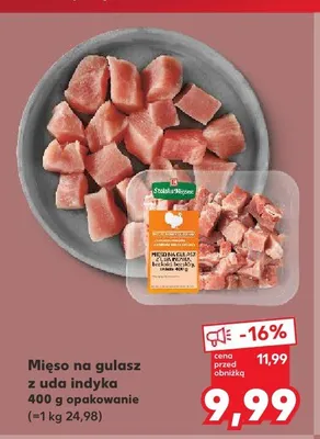 Mięso na gulasz z uda indyka Kraina Mięs promocja w Kaufland