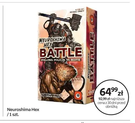 Gra planszowa Neuroshima Hex Battle Stalowa Policja vs Bestie promocja w Empik
