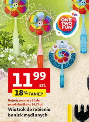Wiatrak do robienia baniek mydlanych promocja w Auchan