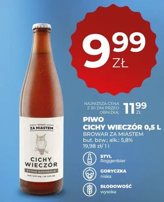 Piwo Za Miastem Cichy Wieczór promocja w Duży Ben