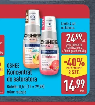 Koncentrat do saturatora Oshee Vitamin Lemonade promocja w Aldi