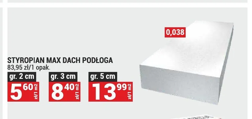 Styropian Max Dach Podłoga gr. 5 cm promocja w Merkury Market