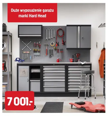 Duże wyposażenie garażu Hard Head promocja w Jula