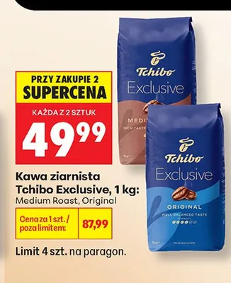Kawa ziarnista Tchibo Exclusive Medium Roast promocja w Biedronka