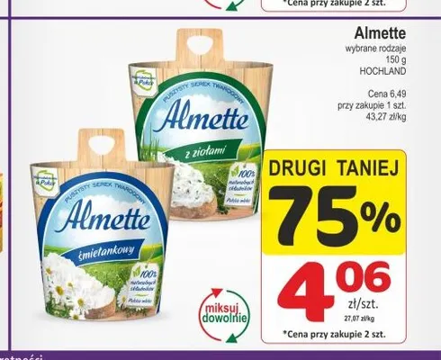 Serek twarogowy Almette z ziołami promocja w Marketvita