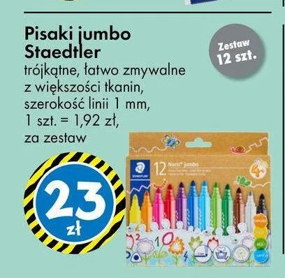 Pisaki jumbo Staedtler promocja w Tedi