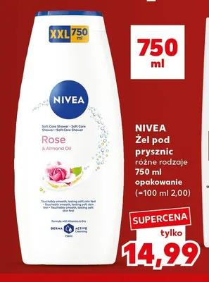 Żel pod prysznic Nivea Rose & Almond Oil promocja w Kaufland