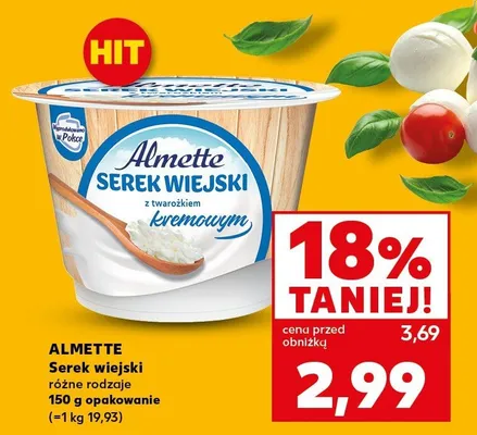 Serek wiejski kremowy promocja w Kaufland