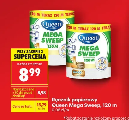 Ręcznik papierowy Mega Sweep promocja w Biedronka