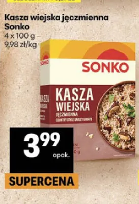 Kasza wiejska jęczmienna Sonko 4-pak promocja w Delikatesy Centrum