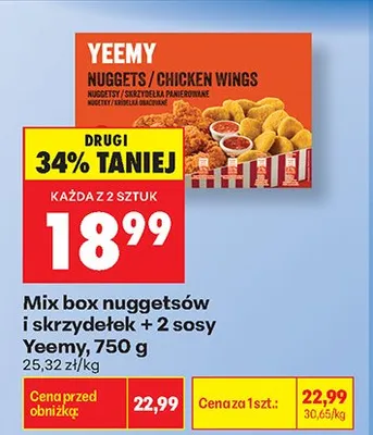 Mix box nuggetsów i skrzydełek Yeemy promocja w Biedronka