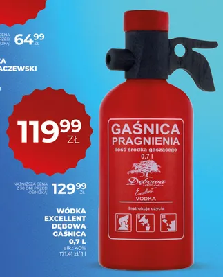 Wódka Dębowa Polska Gaśnica Pragnienia Excellent promocja w Duży Ben