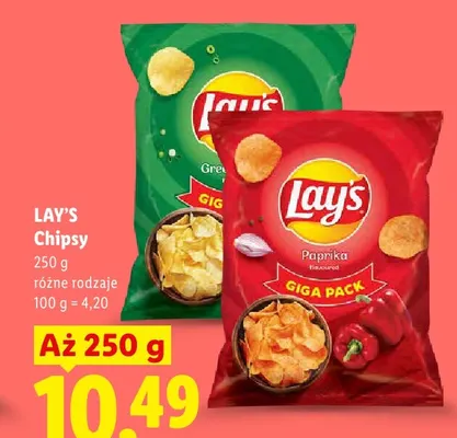 Chipsy Lay's Paprika Giga Pack promocja w Lidl