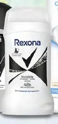 Antyperspirant w sztyfcie Rexona Invisible on black + white clothes 48h promocja w Dino