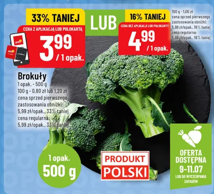 Brokuły promocja w POLOmarket