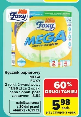 Ręcznik papierowy Foxy Mega promocja w Carrefour Market