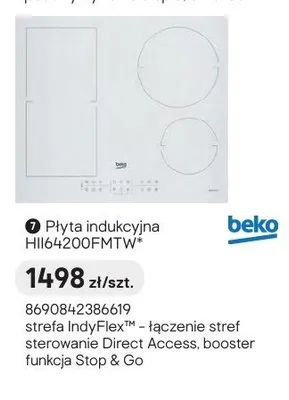 Płyta indukcyjna Beko HII64200FMTW promocja w Castorama
