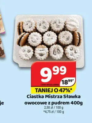 Ciastka Mistrza Sławka owocowe z pudrem promocja w Delfin