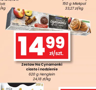Zestaw na cynamonki ciasto i nadzienie Henglein promocja w emma MARKET