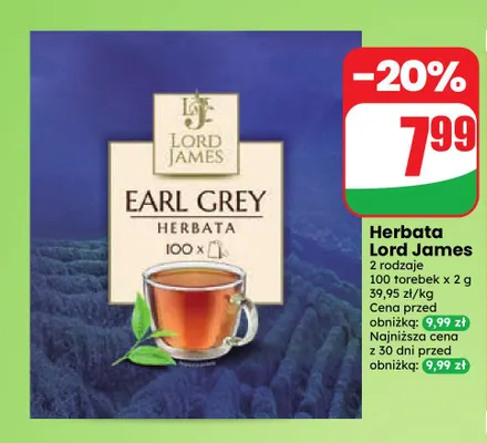 Herbata Lord James promocja w Dino