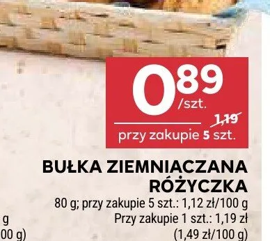 Bułka ziemniaczana różyczka promocja w Stokrotka