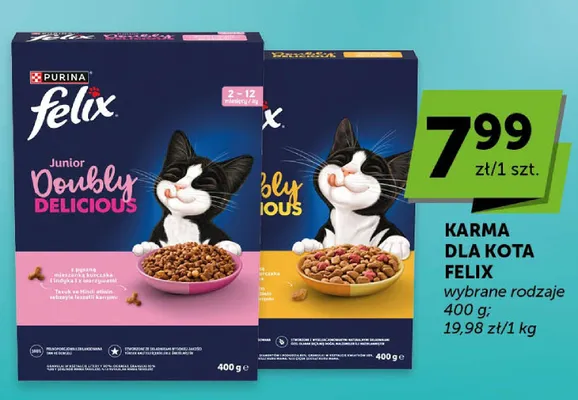 Karma dla kota Felix Junior Doubly Delicious promocja w Euro Sklep