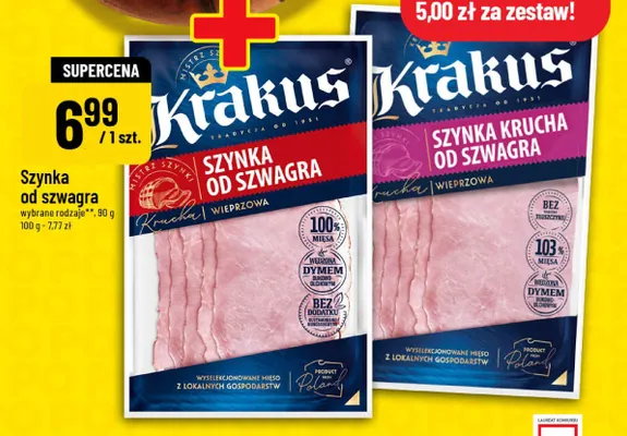 Szynka od szwagra Krakus promocja w POLOmarket