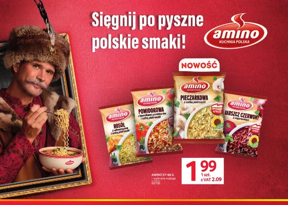 Zupa błyskawiczna Amino Pieczarkowa z natką pietruszki promocja w Selgros