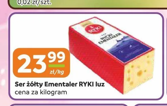 Ser żółty Ementaler Ryki luz promocja w Gama