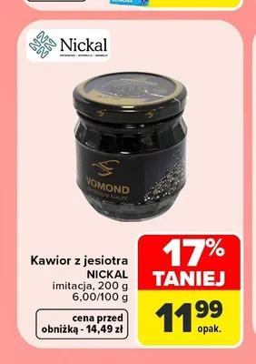 Kawior z jesiotra imitacja Nickal promocja w Carrefour