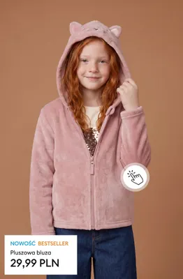 Pluszowa bluza promocja w Sinsay