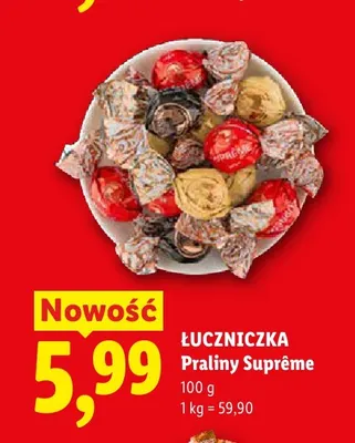 Praliny Suprême Łuczniczka promocja w Lidl