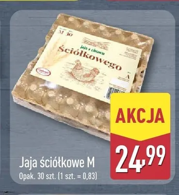 Jaja ściółkowe klasa M 30-pak promocja w Aldi