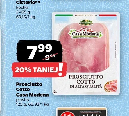 Prosciutto Cotto Casa Modena promocja w Netto