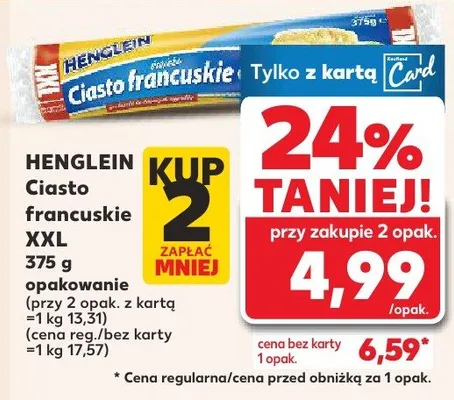 Ciasto francuskie XXL promocja w Kaufland
