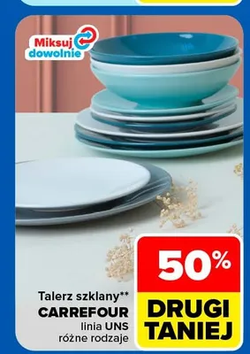 Talerz szklany Carrefour Uns promocja w Carrefour