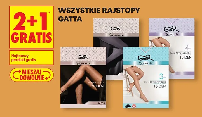 Rajstopy klasyczne 15 DEN 2+1 GRATIS promocja w Biedronka