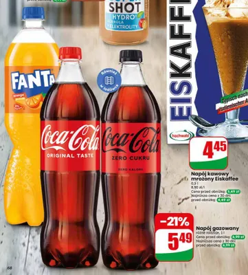 Napój gazowany Coca-Cola Zero Cukru promocja w Dino
