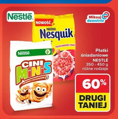 Płatki śniadaniowe Nesquik Nestlé promocja w Carrefour