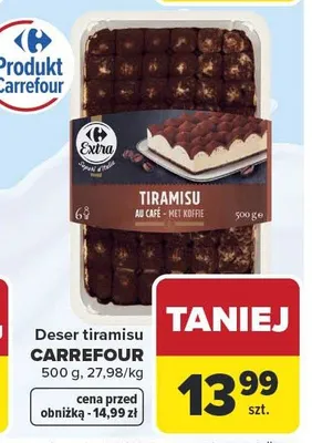 Deser tiramisu Carrefour Extra promocja w Carrefour