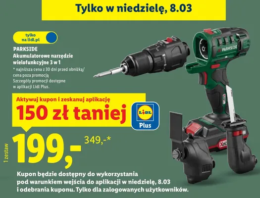 Akumulatorowe narzędzie wielofunkcyjne 3w1 promocja w Lidl